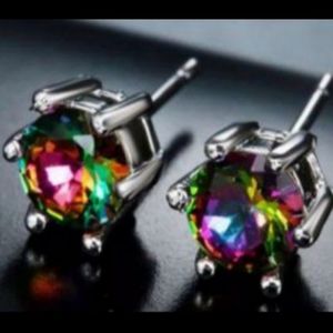 Multi Color Earrings_925 Sterling silver